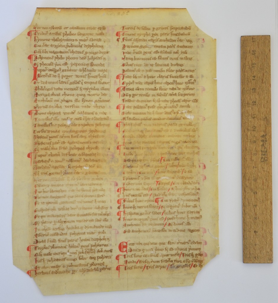 Linz, Oberösterreichische Landesbibliothek, Cod. 589 verso (Konrad von Mure, Novus Grecismus IX, 1089-1169)