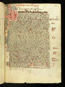 Graz UB 347, Bl. 68r: Incipit des "Principium biblicum" des Heinrich von Köln OP 