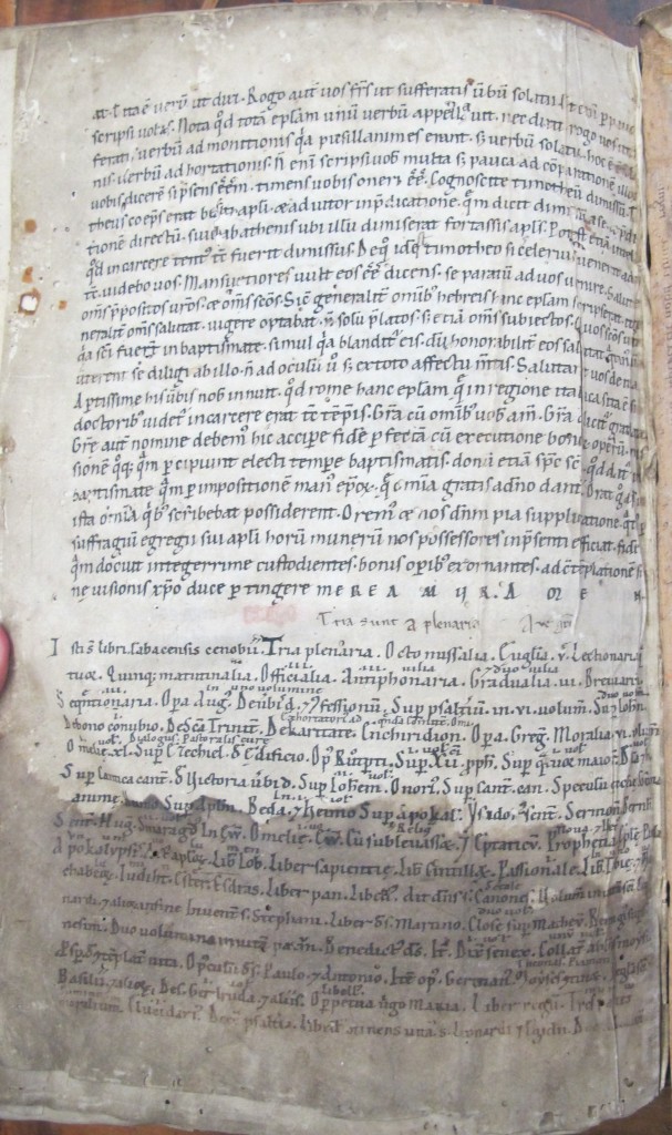 Lambacher Bücherverzeichnis, um 1210 (Cml XIX, f. 227v)